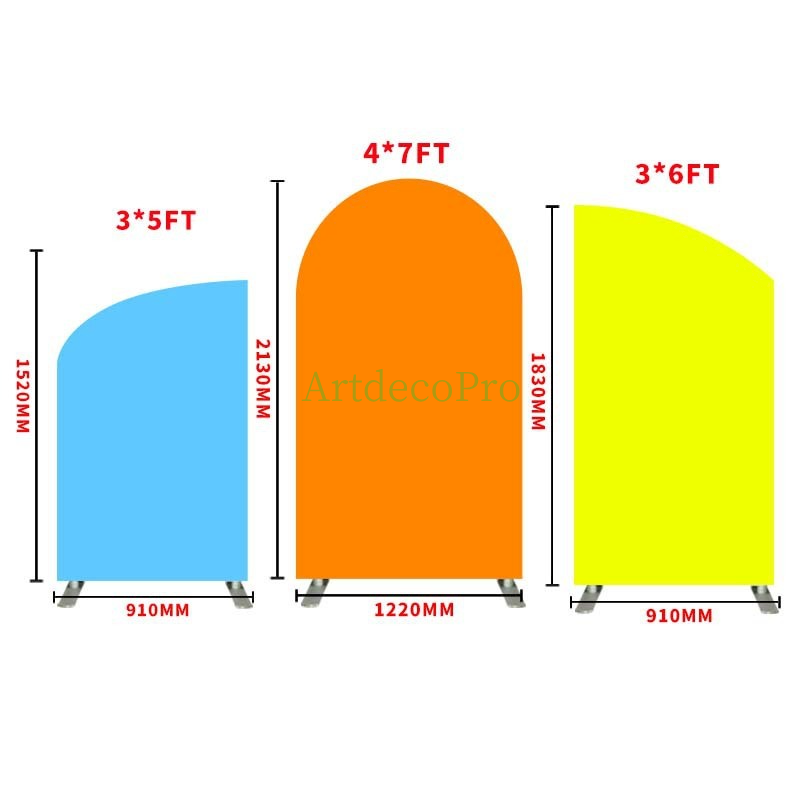 3PCS Angled Aluminum Alloy Arch Backdrop Stands