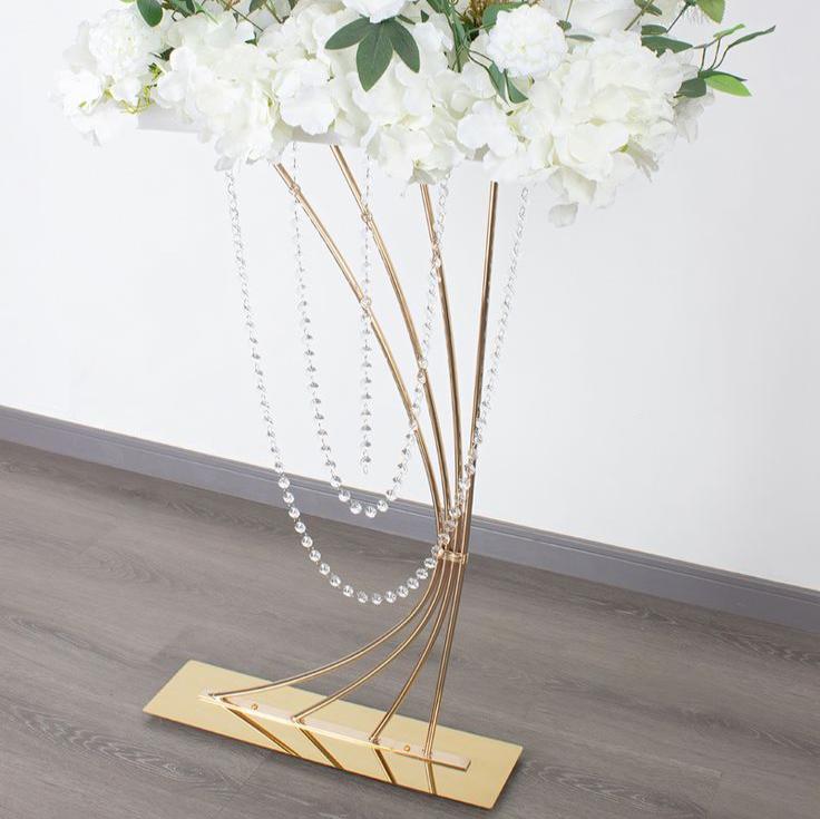 Table Floral Stand With Clear Pendant