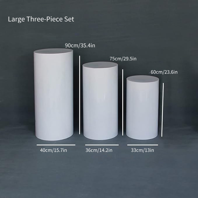 3 PCs-Set Metal Durable Cylinder Stand