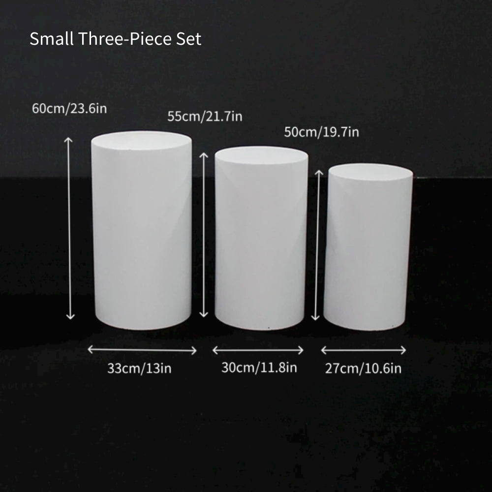 cylinder pedestal plinth display stand covers