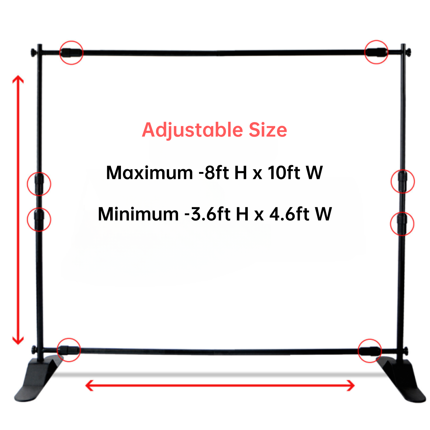 Adjustable Backdrop Stand Kit 