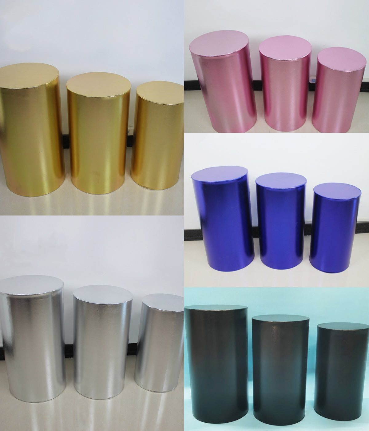 cylinder pedestal plinth display stand covers