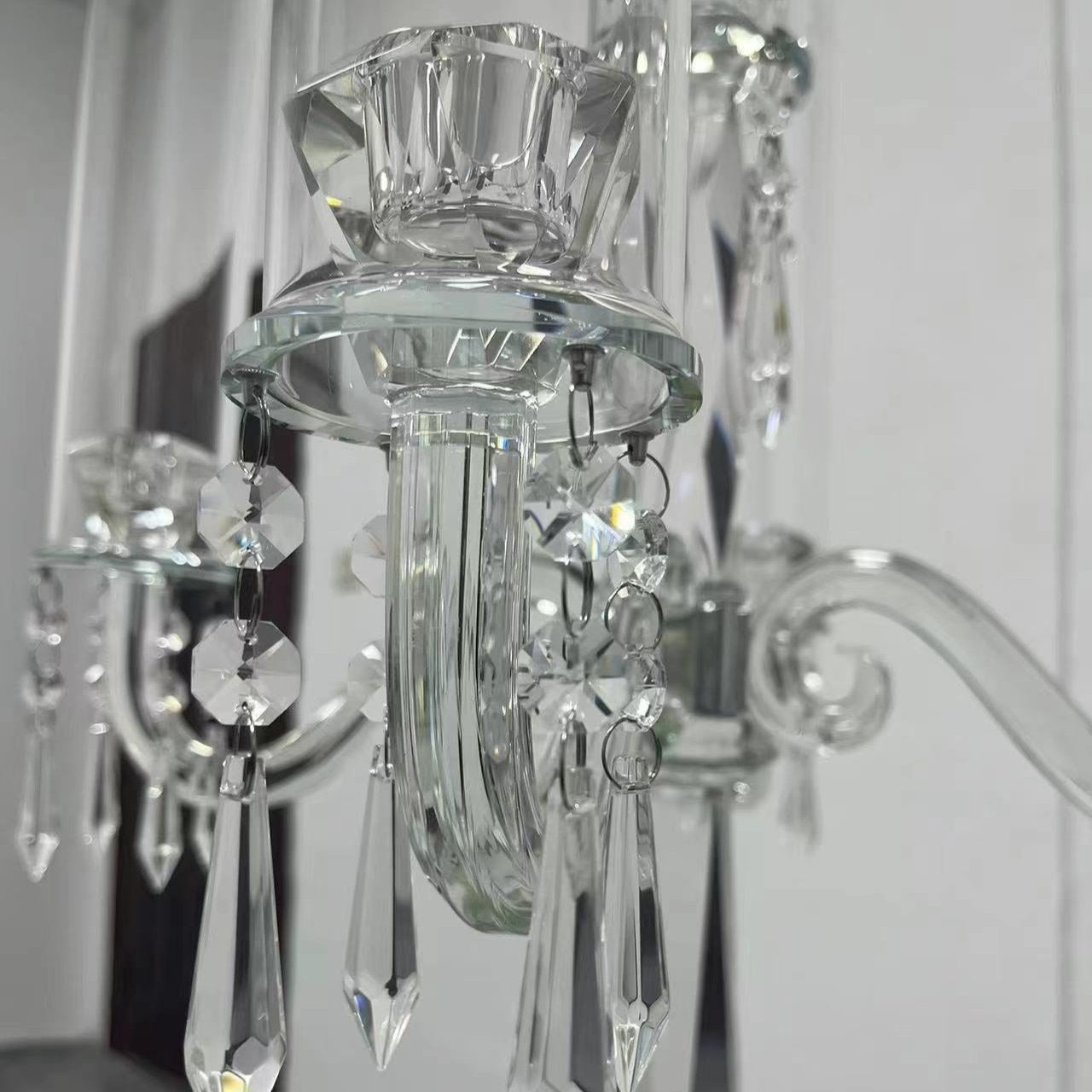 Crystal Glass Candelabras Party Candle Holders