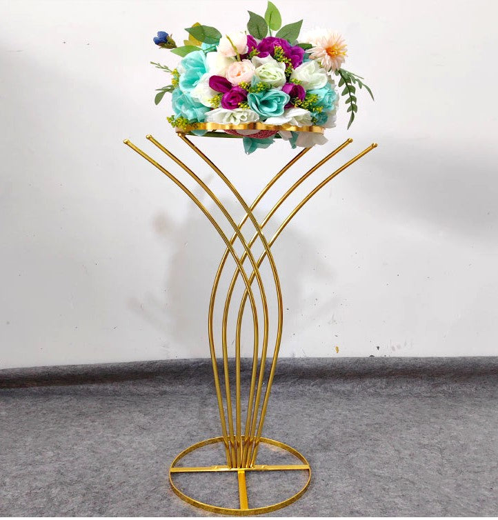 Gold Mermaid-Shaped Table Floral Stand