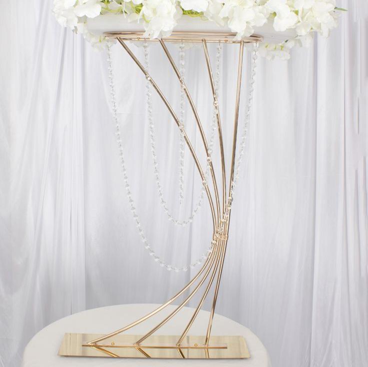 Table Floral Stand With Clear Pendant