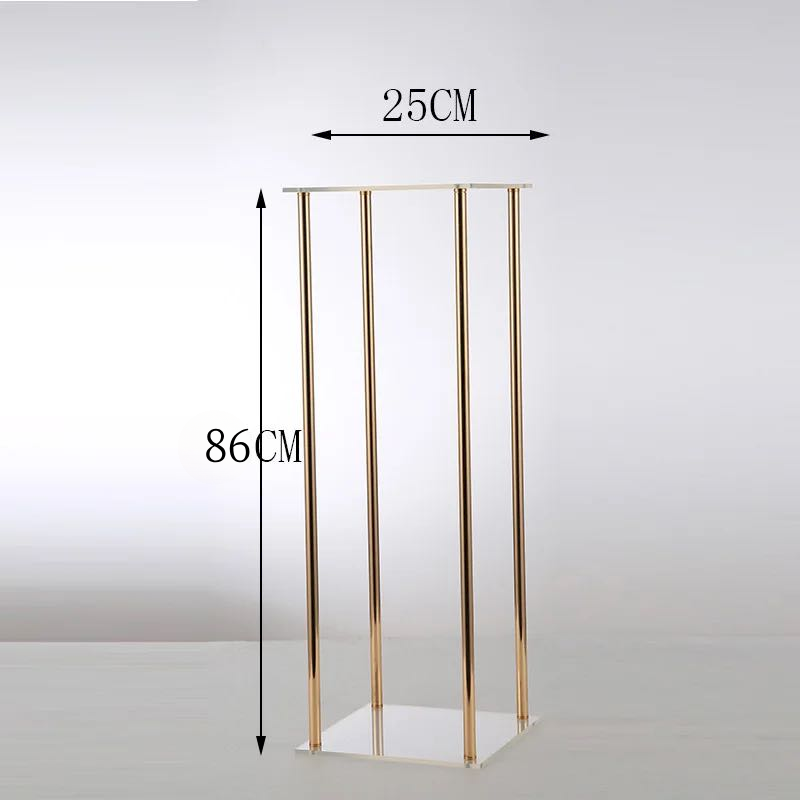 Gold Square Metal Floral Stand