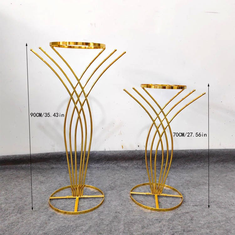 Gold Mermaid-Shaped Table Floral Stand