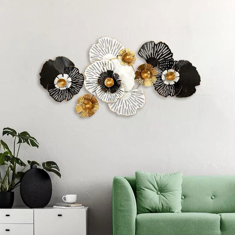 Handcrafted 3D Metal Hollow Flower Home Accent