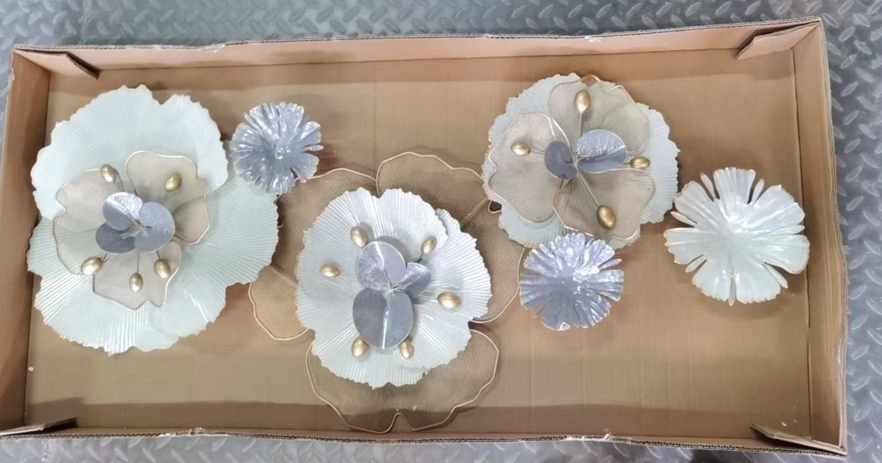 3D Handcrafted Metal Flower Wall Art