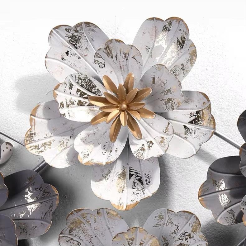 Handcrafted 3D Metal Cutout Flower Home Decor Accent