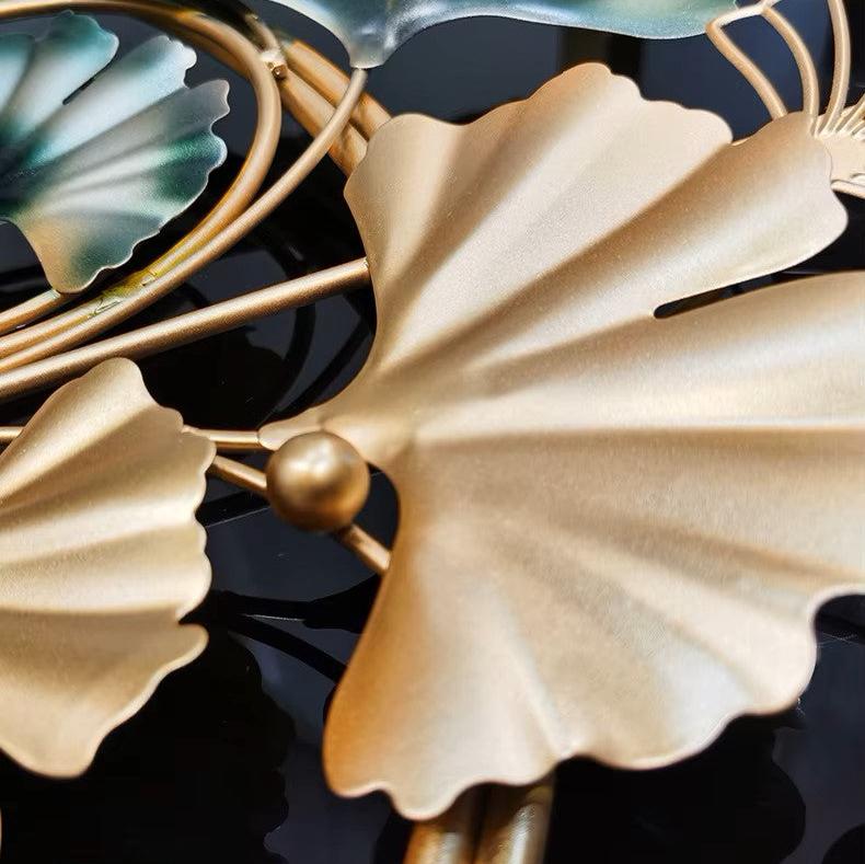 Modern Creative Ginkgo Leaf Wall Clock