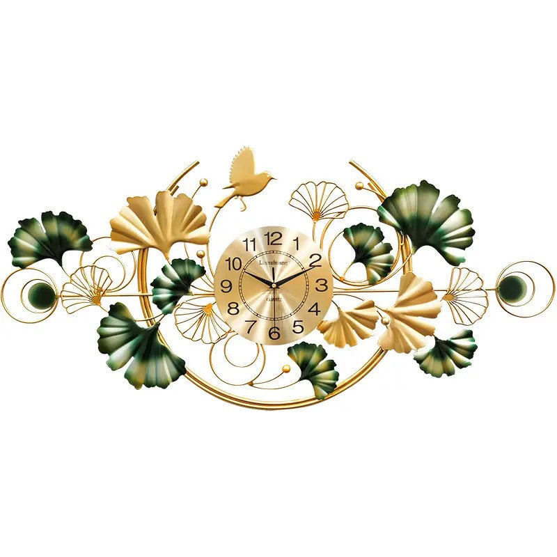 Modern Creative Ginkgo Leaf Wall Clock