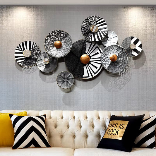 Handcrafted 3D Modern Abstract Geometric Metal Wall Art Decor