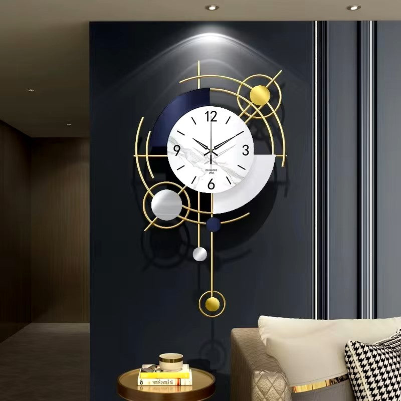 3D Geometric Metal Wall Clock