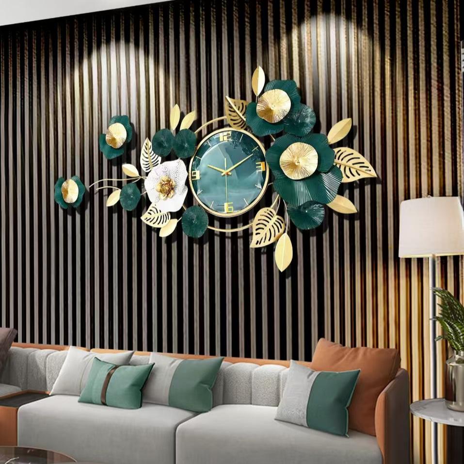 Creative Modern Floral Stainless Steel Wall Clock