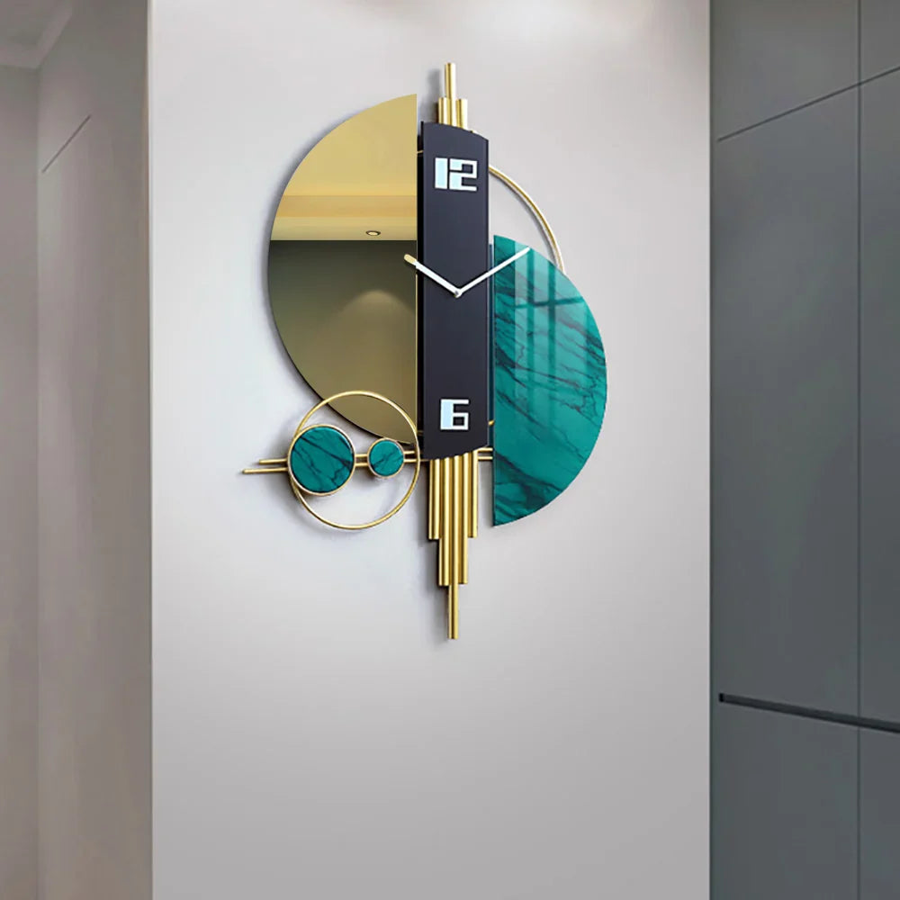 Luxury Modern 3D Geometric Metal Wall Clock