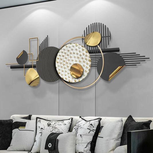 3D Geometric Metal Wall Art Home Decor