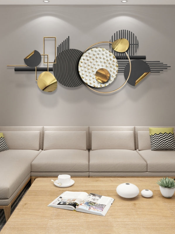 3D Geometric Metal Wall Art Home Decor