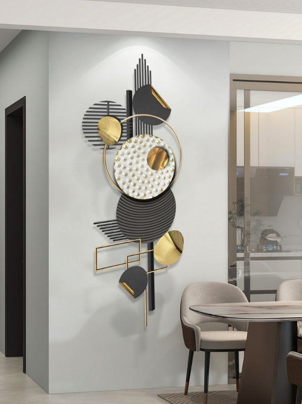 3D Geometric Metal Wall Art Home Decor