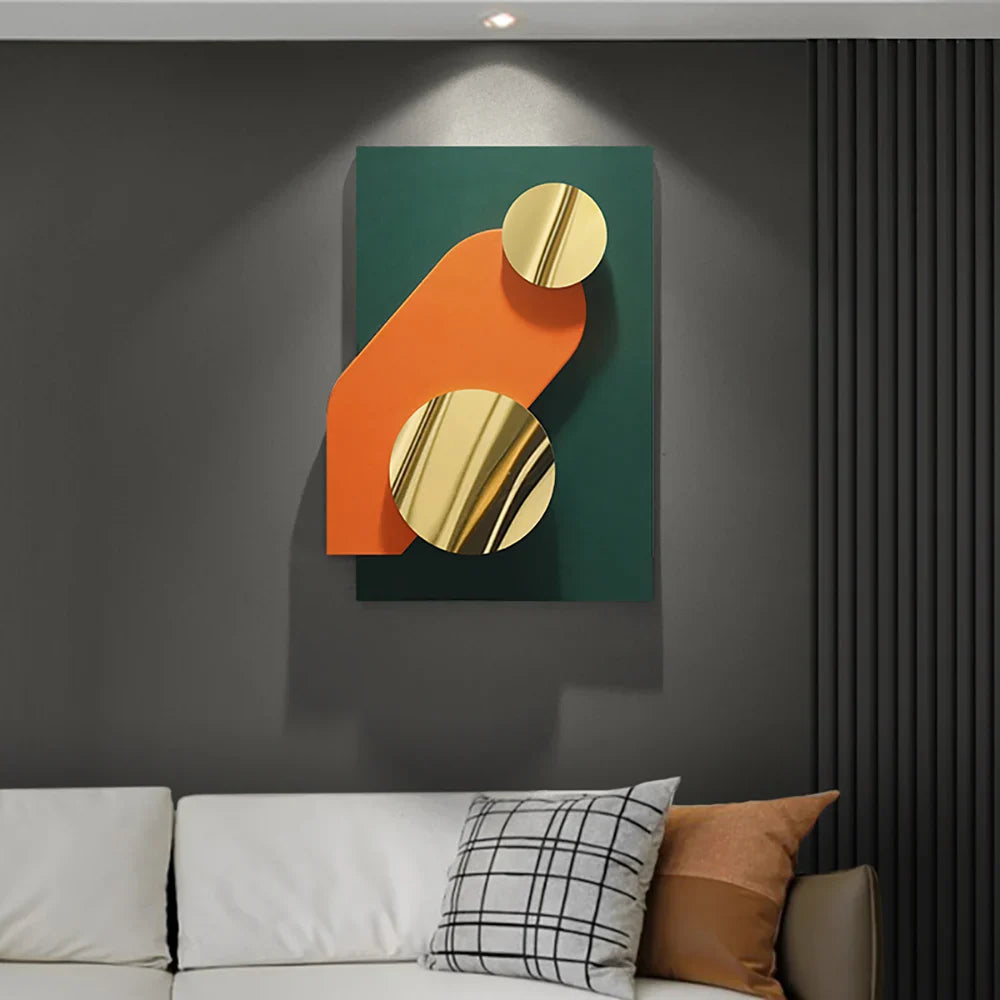 Handmade Abstract Modern Geometric Metal Wall Accent Decor