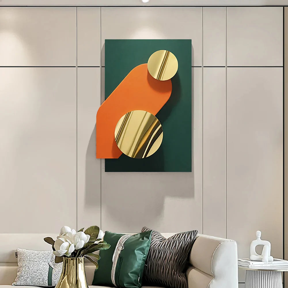 Handmade Abstract Modern Geometric Metal Wall Accent Decor