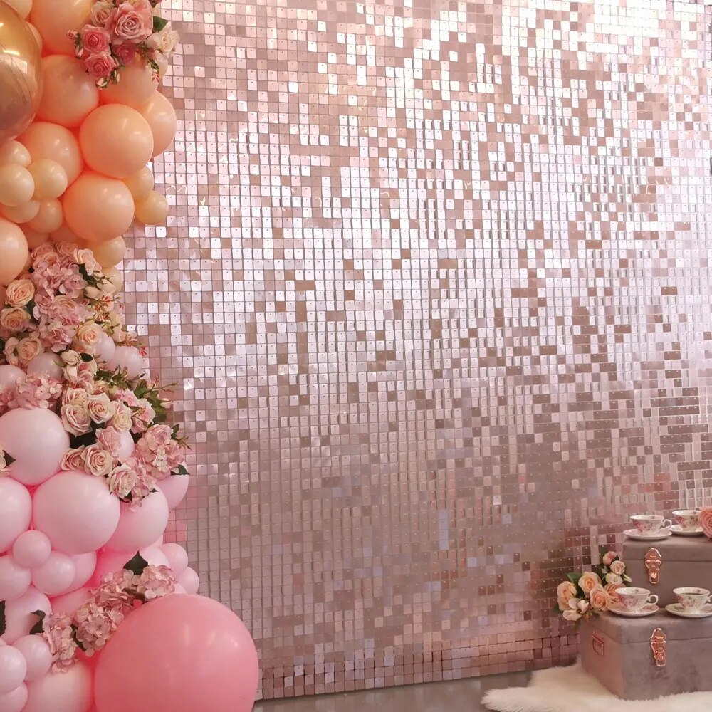 Light Matte Rose Gold Shimmer Wall