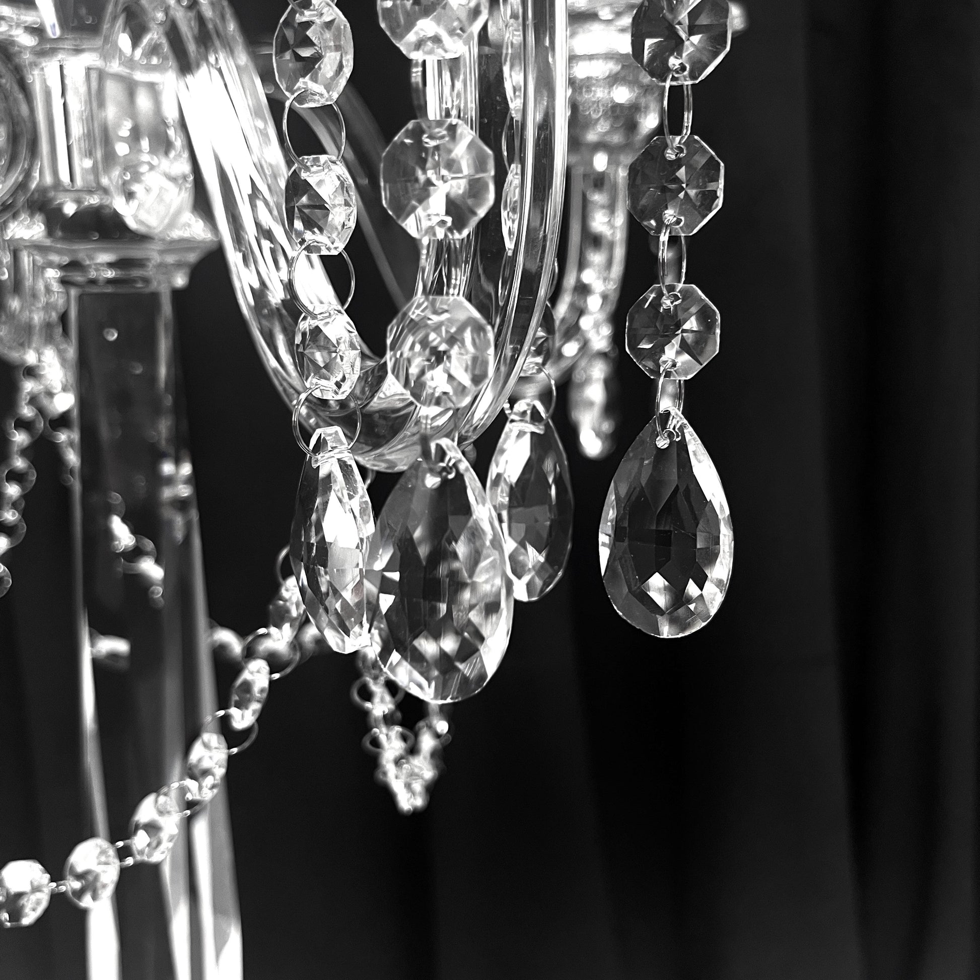 Crystal Glass Candelabra Tabletop Centerpieces