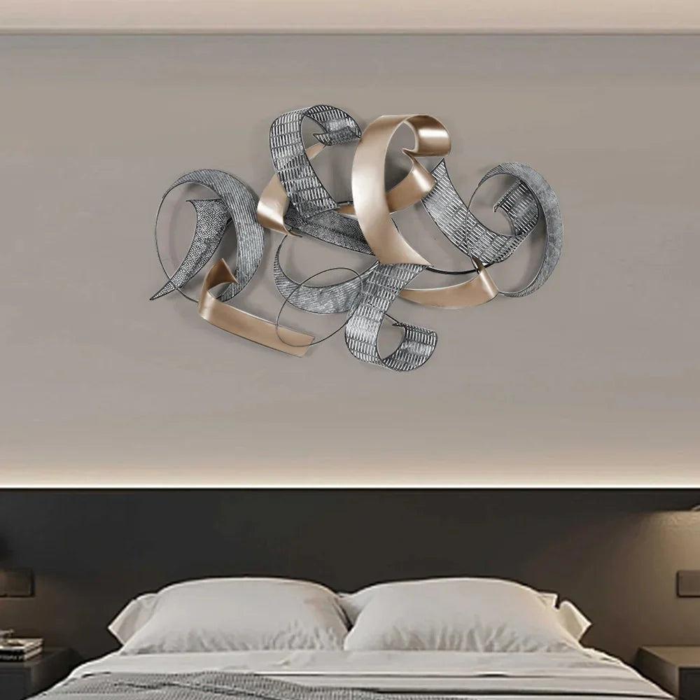 Abstract Geometric 3D Metal Home Decor Wall Art