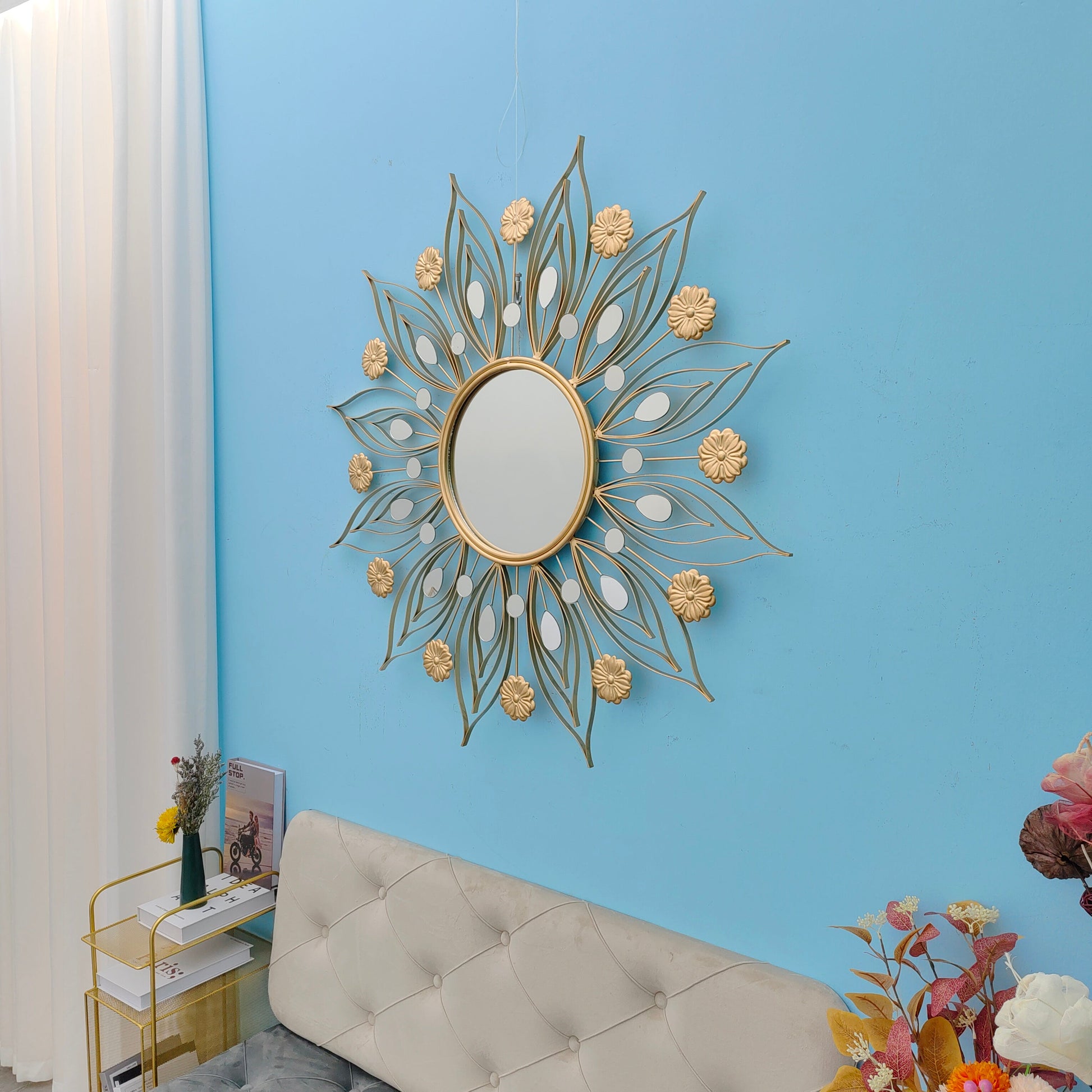 Handmade Geometric Wall Mirror Creative Home Decor Accent