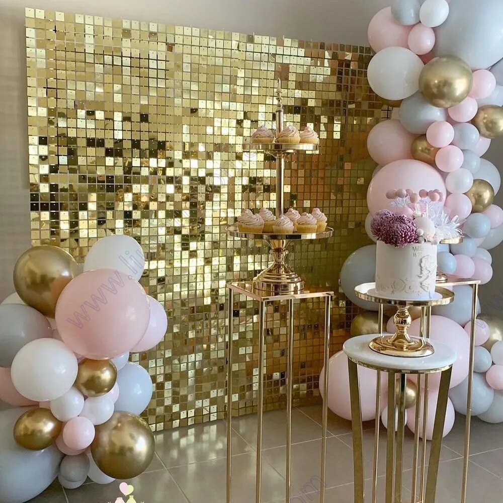 Mirror Gold Shimmer Wall