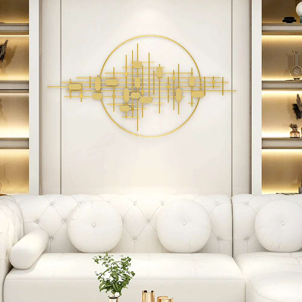 Geometric Gold Metal Wall Decor Decorative Home Accent