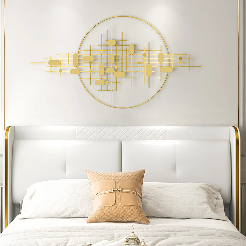 Geometric Gold Metal Wall Decor Decorative Home Accent