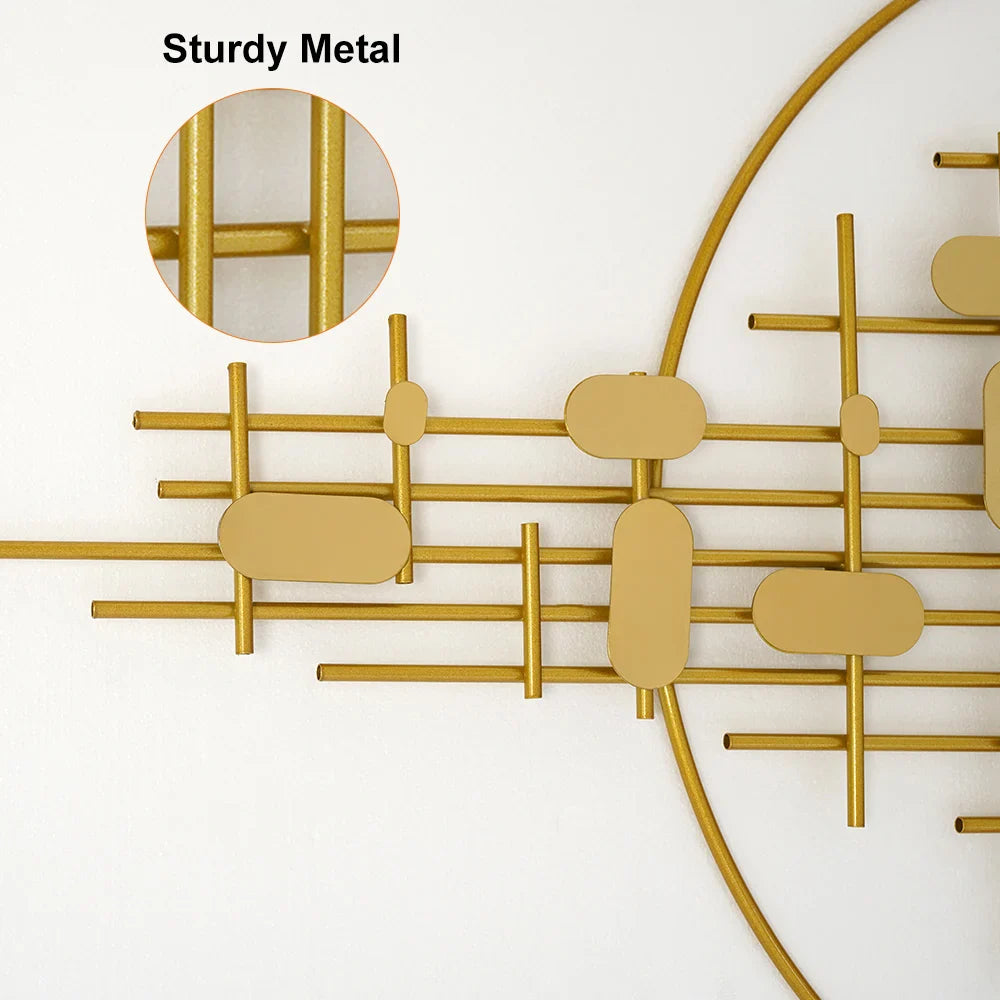 Geometric Gold Metal Wall Decor Decorative Home Accent