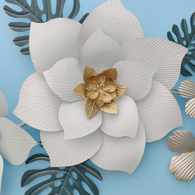 Handcrafted 3D Metal Flower Wall Decor