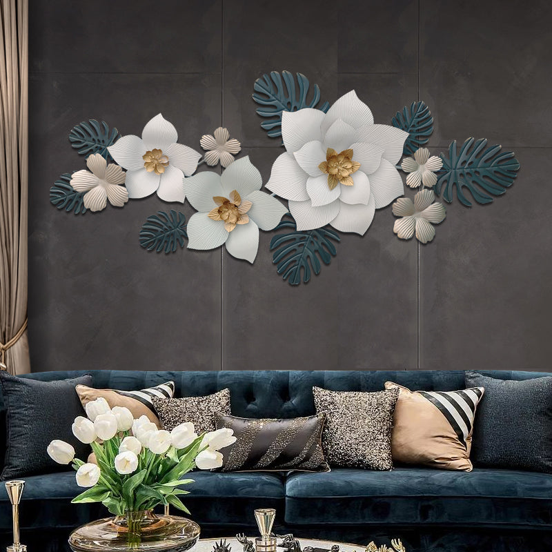 Handcrafted 3D Metal Flower Wall Decor