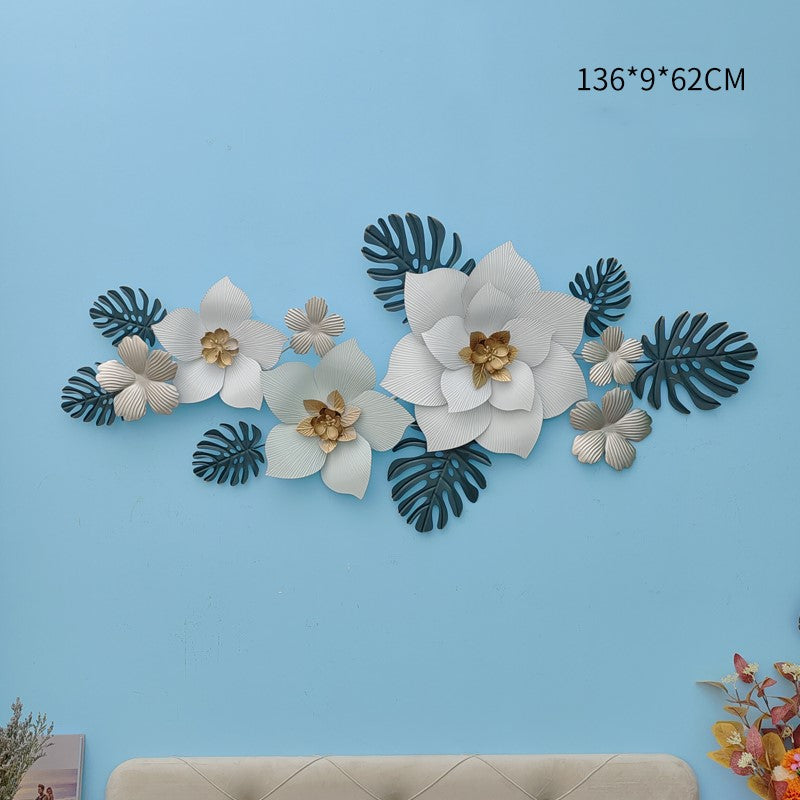 Handcrafted 3D Metal Flower Wall Decor