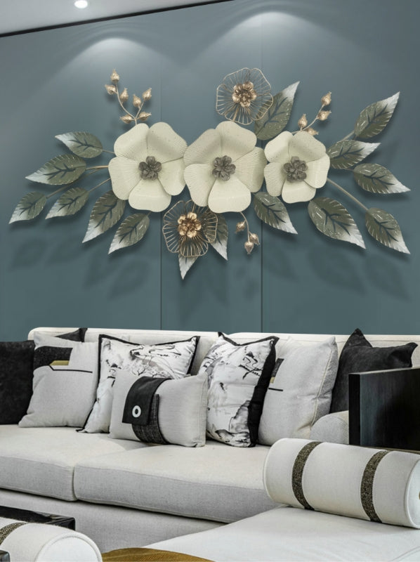 3D Handcrafted Metal Flower Wall Accent 