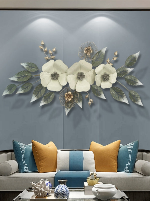 3D Handcrafted Metal Flower Wall Accent 