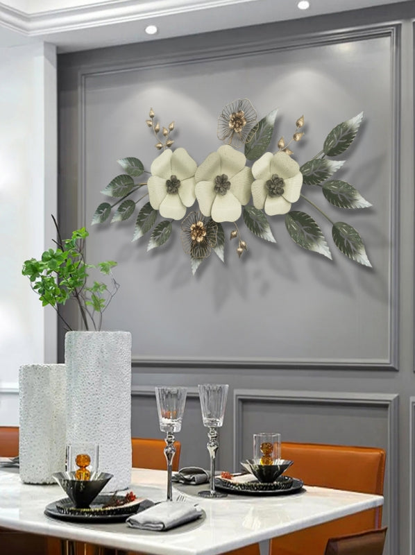 3D Handcrafted Metal Flower Wall Accent 