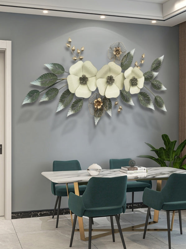 3D Handcrafted Metal Flower Wall Accent 