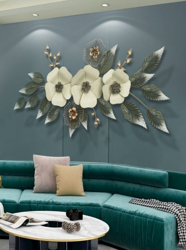 3D Handcrafted Metal Flower Wall Accent 