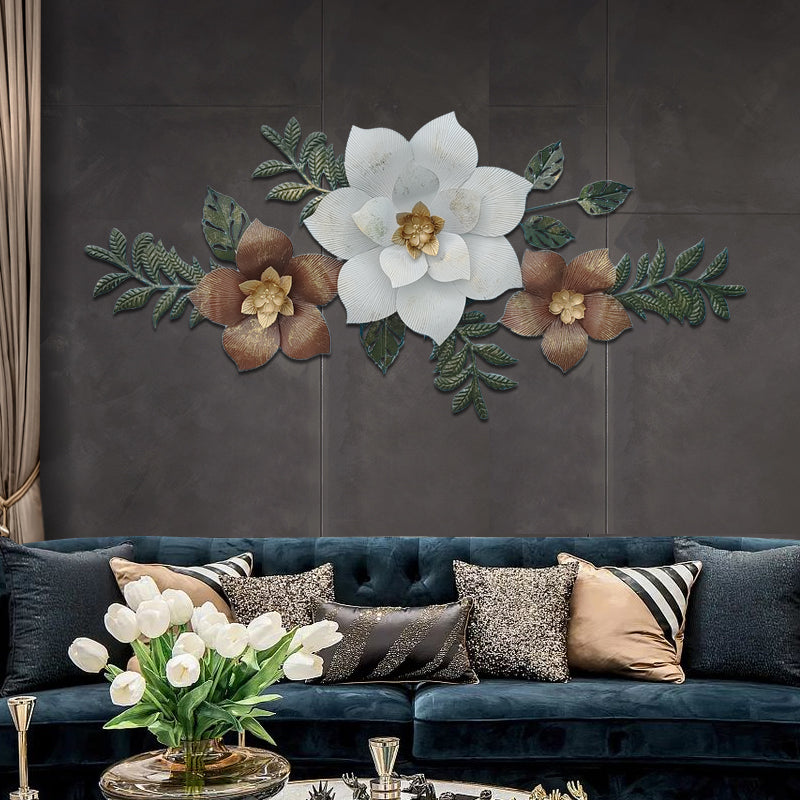 3D Handcrafted Metal Flower Wall Art Home Accent Decor