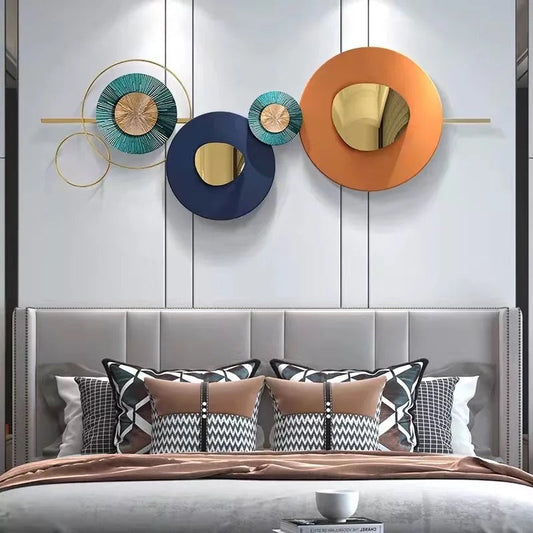 Modern Metal Wall Decor Creative Geometric Round Home Decor Art