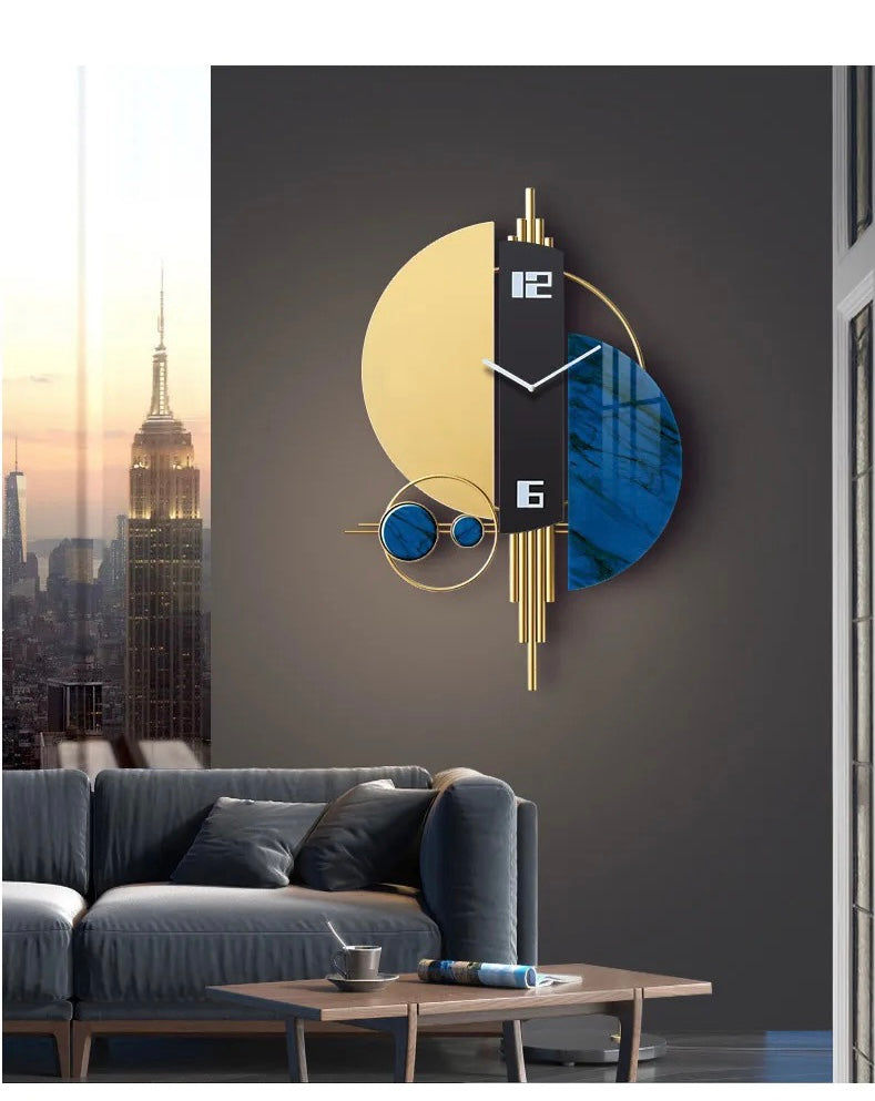 Luxury Modern 3D Geometric Metal Wall Clock